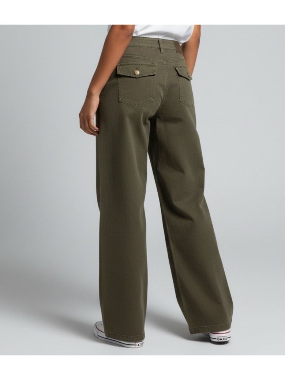 Athleta Olive Green Utility Cargo Pants Women’s Size 12 Straight Leg Stretch